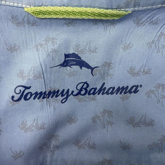 Tommy Bahama Men's Large Light Blue Linen Long Sleeve Button-Front Shirt - Picture 6 of 9